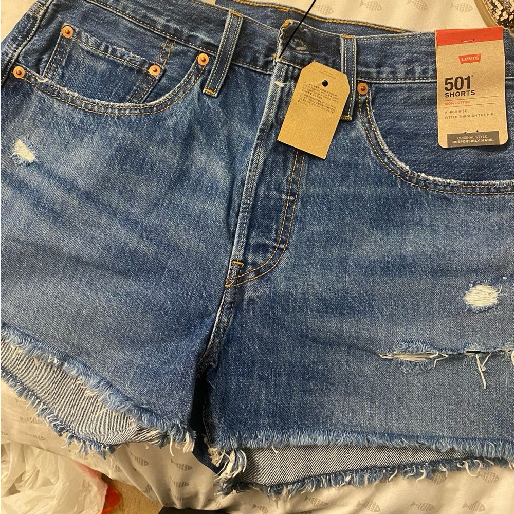 LEVI'S 501 Cut Off Denim Shorts Size Women's 30